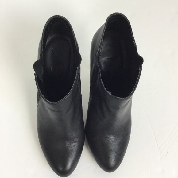 Jessica Simpson Ankle Boots Black Classic Leather Booties - Picture 3 of 10